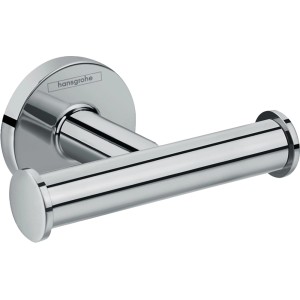 Hansgrohe Doppelhaken Logis Universal Chrom, Handtuchhalter für Bad und WC.