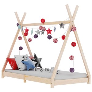vidaXL Kinder-Bettgestell Massivholz Kiefer 80 x 160 cm 283356