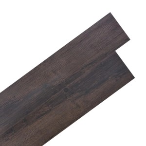 DELUKE Vinylboden PVC-Dielen Selbstklebend Wasserfest 2mm Stärke Rutschfest Laminat Vinyl Bodenbelag Laminatboden Dunkelbraun 5,02m²