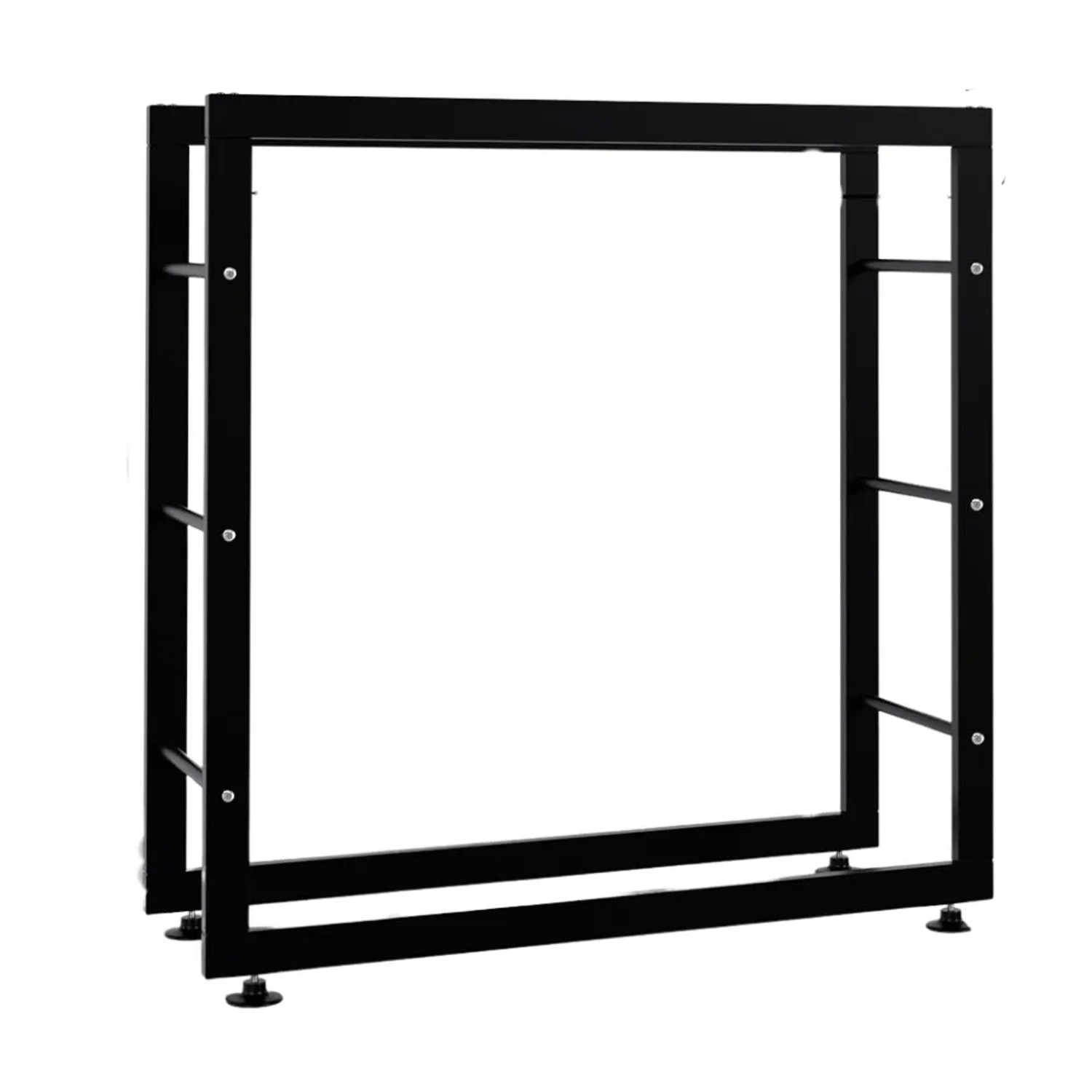 DELUKE Kaminholzregal Innen Metall SATLO Brennholzregal Innen Kaminholzständer Feuerholzregal Schwarz 25x80x80cm