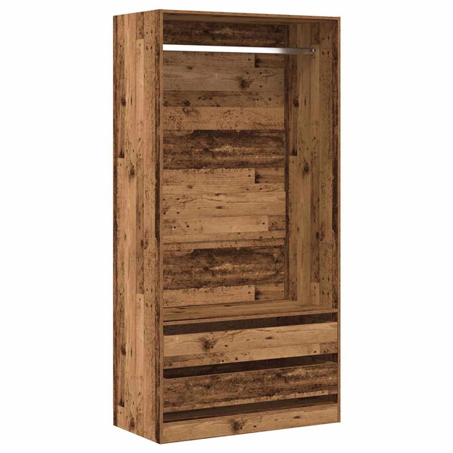 vidaXL Kleiderschrank Altholz-Optik 100x50x200 cm Holzwerkstoff 3318626 günstig online kaufen