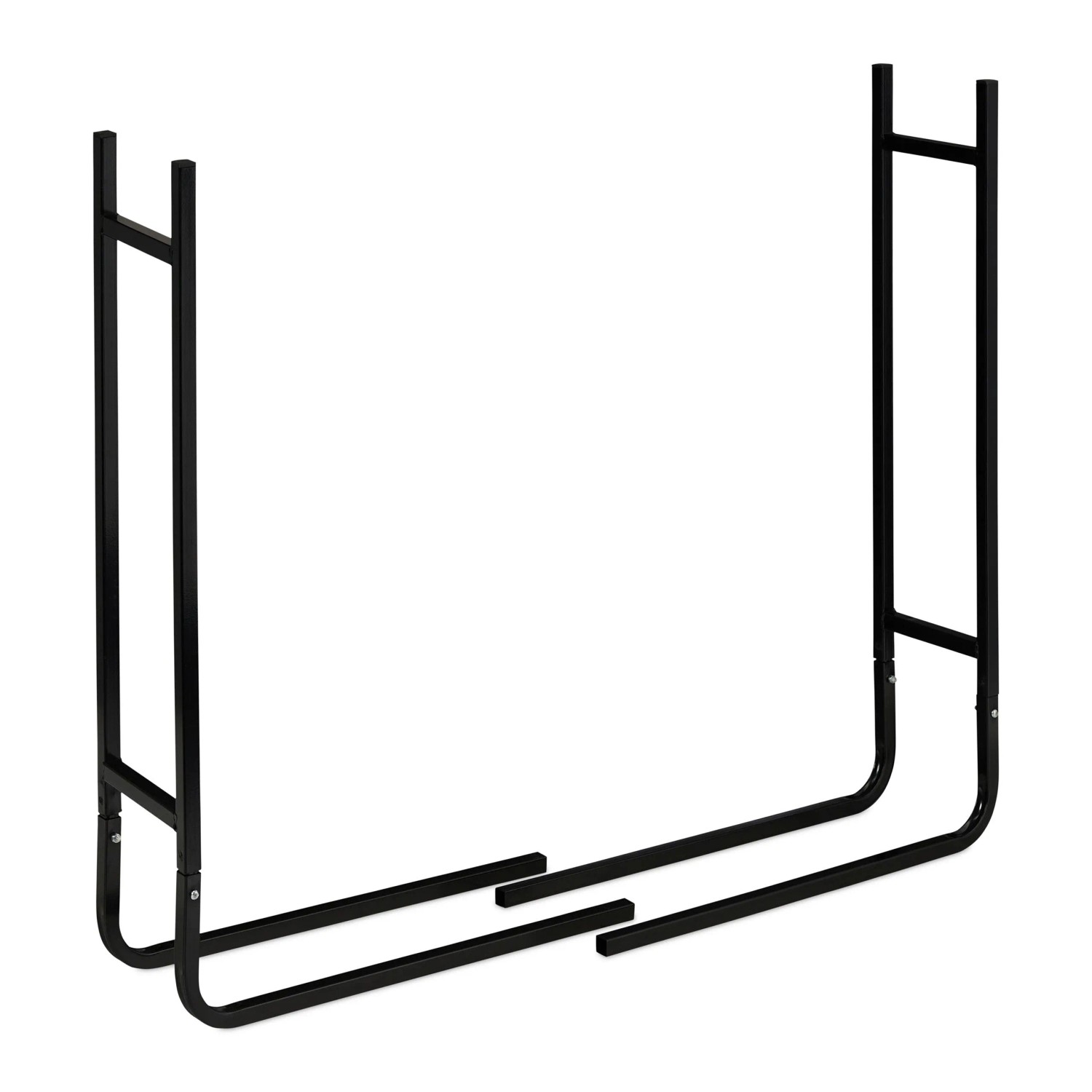 Relaxdays Kaminholzregal Stahl Schwarz 91 cm x 123 cm x 19,5 cm 3,9 kg