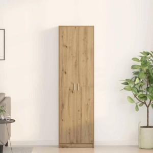 vidaXL Kleiderschrank in Artisan-Eiche, 55x25x189cm, Holzwerkstoff mit zwei Türen.