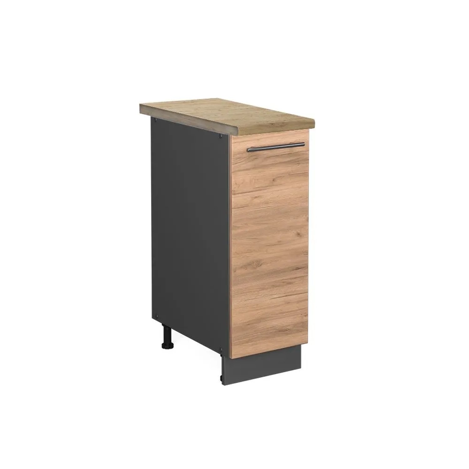 Vicco Apothekerschrank Fame-Line Goldkraft Eiche Anthrazit 30 cm AP Eiche