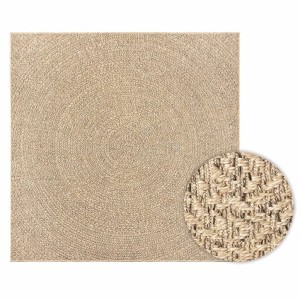 vidaXL Teppich ZIZUR 200x200 cm Jute-Optik Indoor und Outdoor 4006163