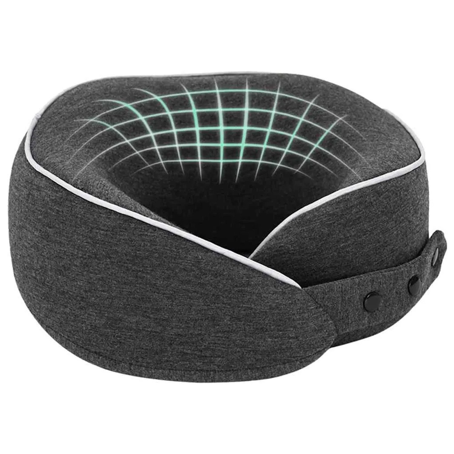 vidaXL Reisekissen für den Hals Dunkelgrau 28 x 28 x 14 cm Baumwolle 42012699