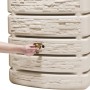 4rain Wandtank Slim Stone Decor 500 l Sandbeige mit Auslaufhahn in Bedienung.