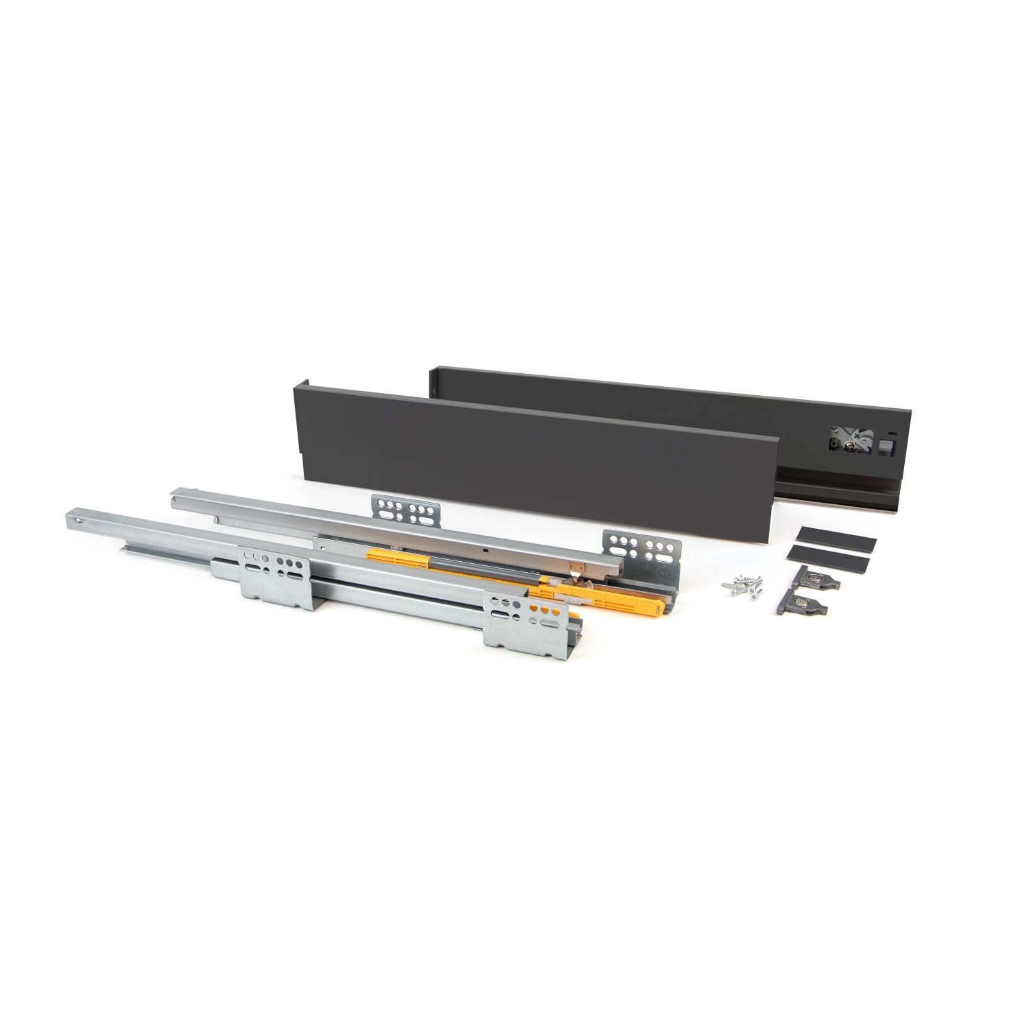 Emuca Außenschublade Concept 30Kg Höhe 105mm Tiefe 400mm Stahl Anthrazitgrau