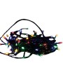 Bunte 20er LED Lichterkette mit schwarzem Kabel, batteriebetrieben, für Innenräume.