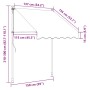 vidaXL Einziehbare Markise Handbetrieben mit LED 150 cm Blau und Weiß 145842_8