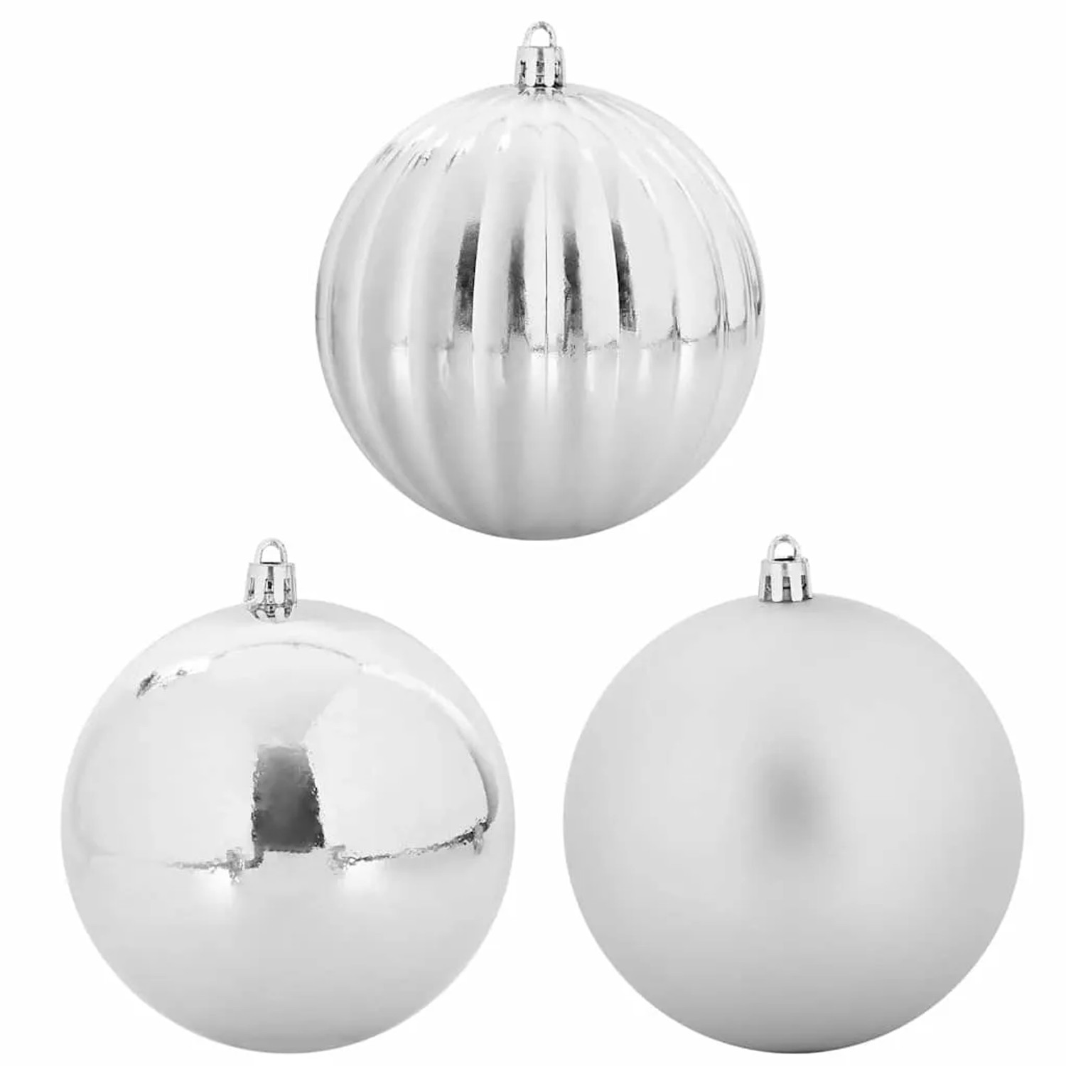 vidaXL Weihnachtskugel-Set 15-Tlg Silber XL 42018873