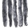 Silberner Insektenschutz-Vorhang aus Chenille, 90x200 cm, Detailansicht der Fransen.