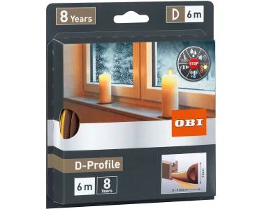 OBI Türdichtung / Fensterdichtung aus Gummi D-Profile Braun kaufen