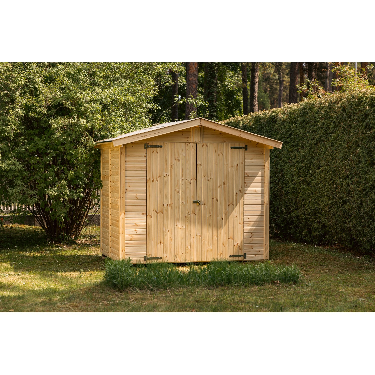 Upyard Geräteschuppen-Gartenhaus aus Holz mit Boden 240 cm x 170 cm Natur F günstig online kaufen