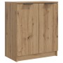 vidaXL Schuhschrank in Artisan-Eiche, 59x35x70 cm, mit zwei Türen und Griffen.