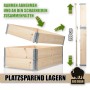 BigDean Hochbeet 3er Set, Holz, 120x80cm, stapelbar und klappbar