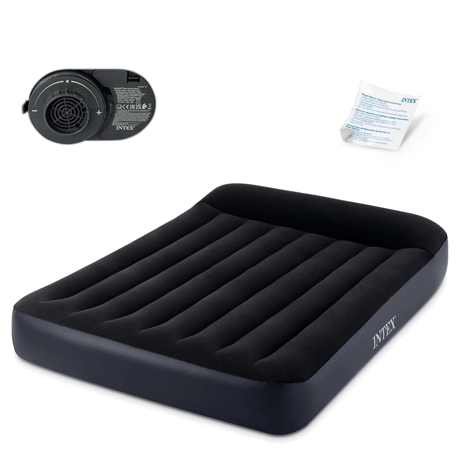 Intex Aufblasbare Matratze 203X152X25 Cm Mit Eingebauter Elektrischer Pumpe 64150
