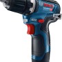 Bosch Professional GSR 12V-35 Akku-Bohrschrauber in Blau mit rotem Schalter.
