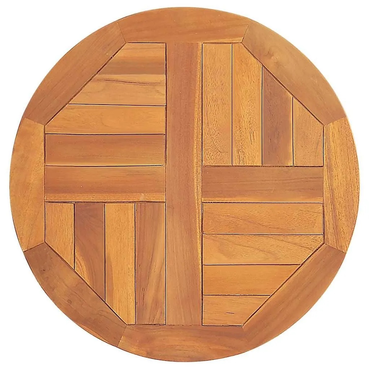 vidaXL Tischplatte Massivholz Teak Rund 2,5 cm 50 cm 316154