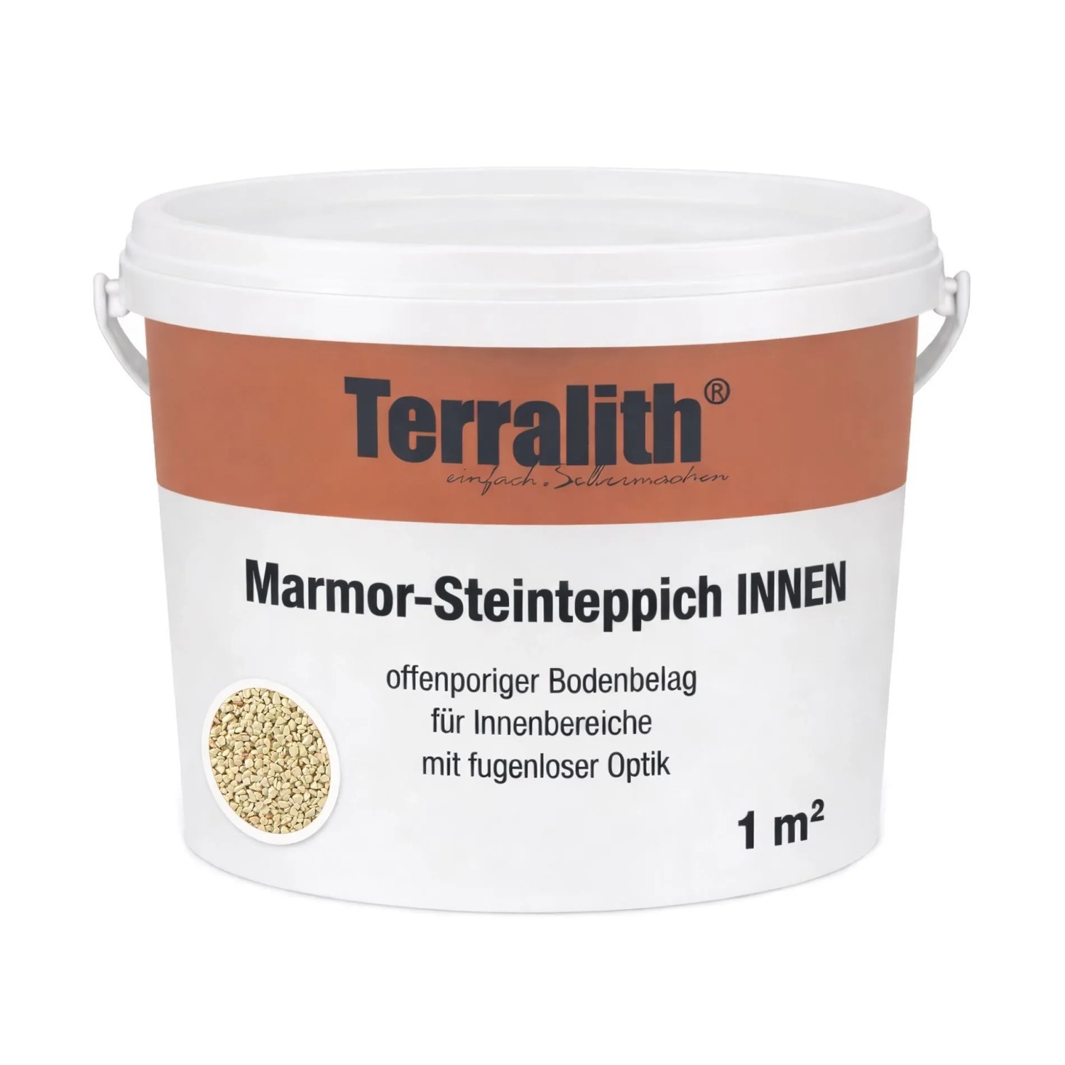 Terralith Marmor Steinteppich Vaniglia für 1 m² Innen Fein 2-4 mm