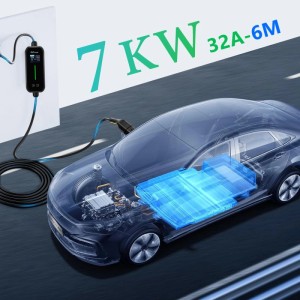 Junsun EV Ladegerät 7kw 6m Cable Smart App Type 2 1-phasig 6-32A