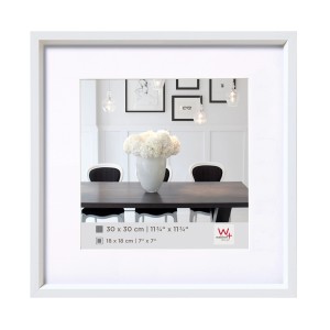 Weißer Bilderrahmen Steel Style von walther design, 30x30 cm, aus Kunststoff.