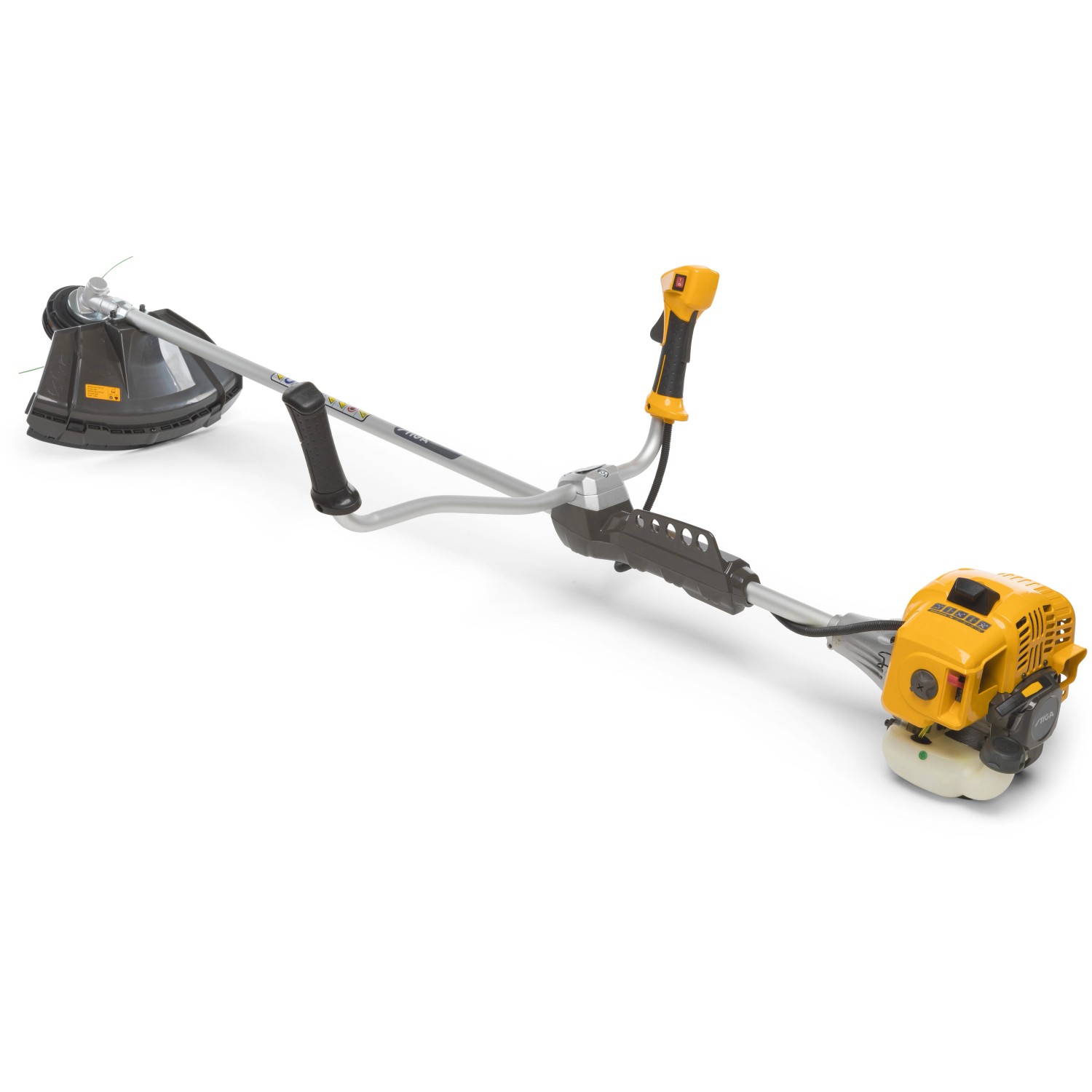 Stiga BC 535 B Benzin-Motorsense mit Bikehandle-Griff und Tragegurt.