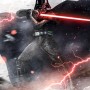 Komar Vliesfototapete: Darth Vader mit Lichtschwert aus Star Wars, dunkle Optik.