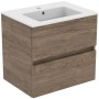 Ideal Standard Badmöbel-Set Eurovit+ mit Unterschrank und Waschtisch, 61 cm, Nussbaum