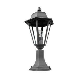 Schwarze Lindby Außenleuchte Edana aus Aluminium, spritzwassergeschützt und modern.