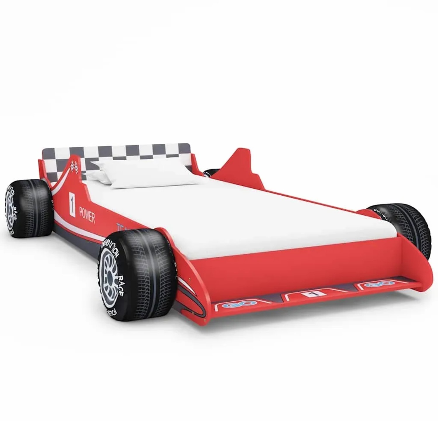 vidaXL Kinderbett im Rennwagen-Design 90 x 200 cm Rot 245660