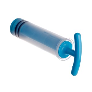 Blaue Vakuumpumpe für Wenko Vacuum-Loc Wandablage zur Montage ohne Bohren.