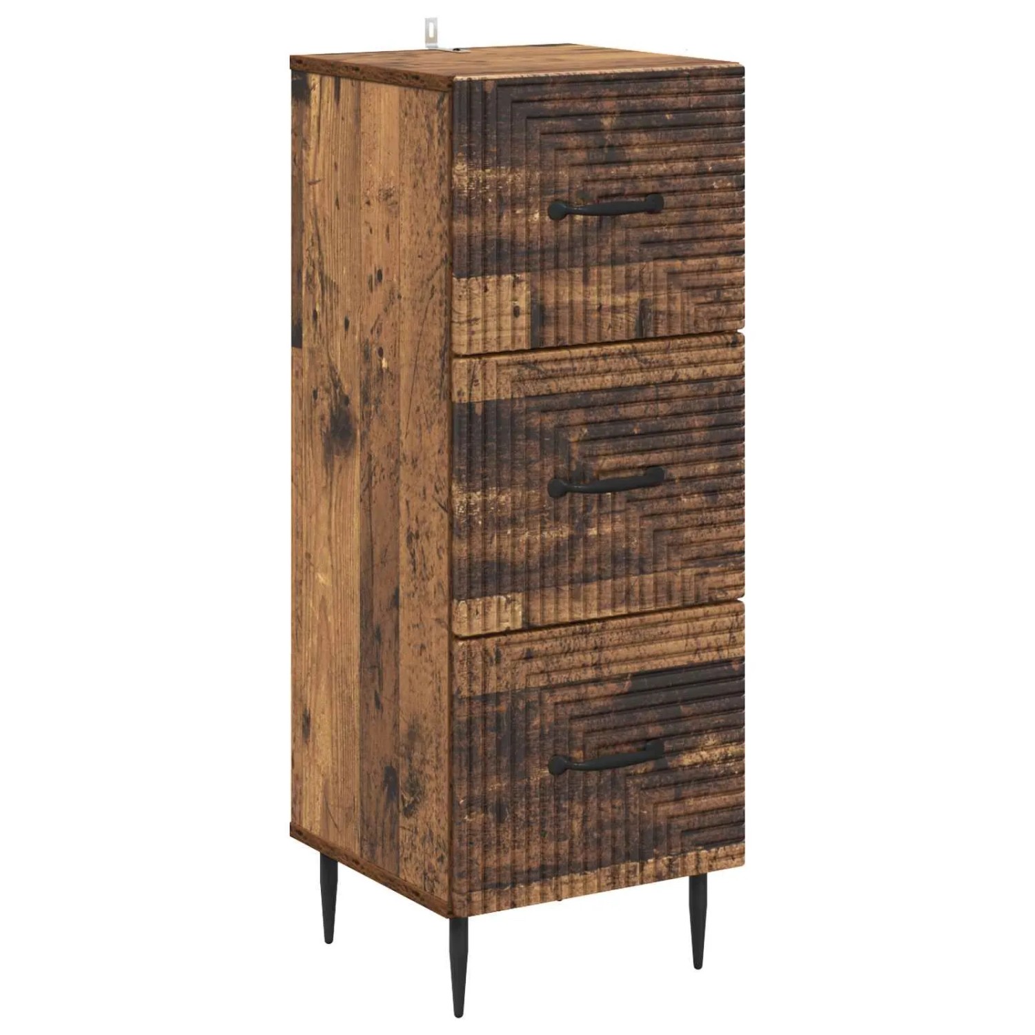 vidaXL Schubladenschrank Altholz 33 x 34,5 x 89,5 cm Holzwerkstoff 894853