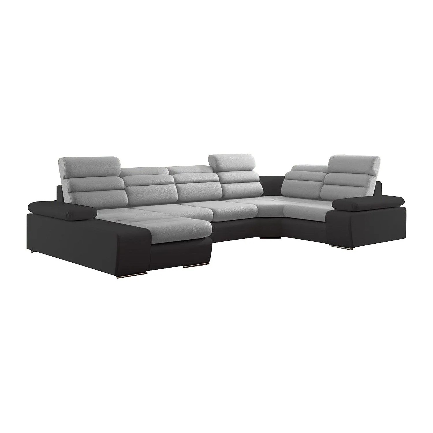 Vente-unique Schlafsofa Boileau Grau 362 cm