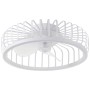 Weiße LED-Deckenleuchte Capo mit Ventilator, Ø 48 cm. Moderne Deckenlampe mit integriertem Ventilator.