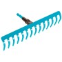 Gardena combisystem Rechen mit 36 cm Arbeitsbreite, blau, für combisystem Stiele.
