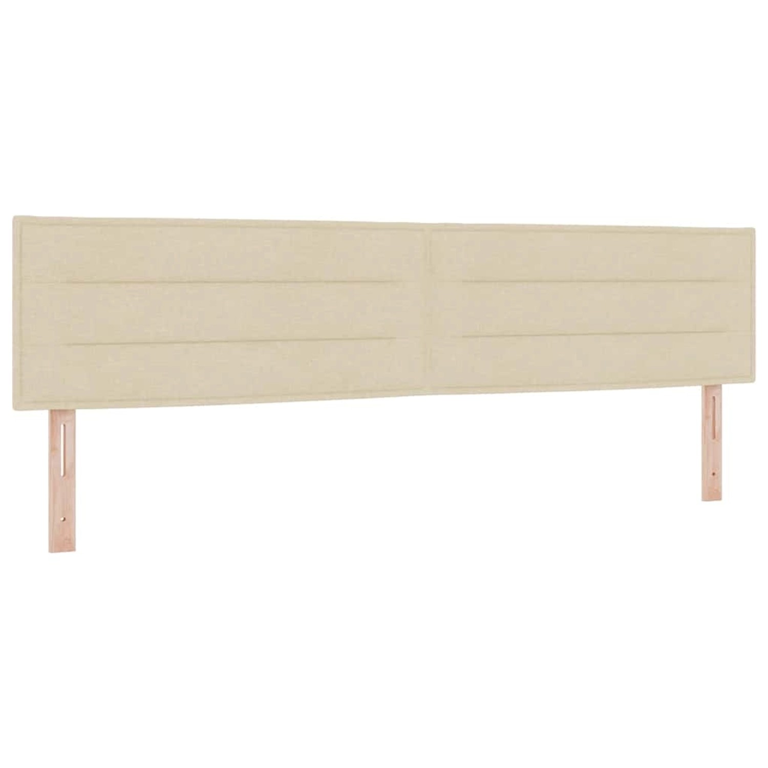 vidaXL LED Kopfteil mit LED-Streifenleuchten Creme 200 cm Stoff 3338011 günstig online kaufen