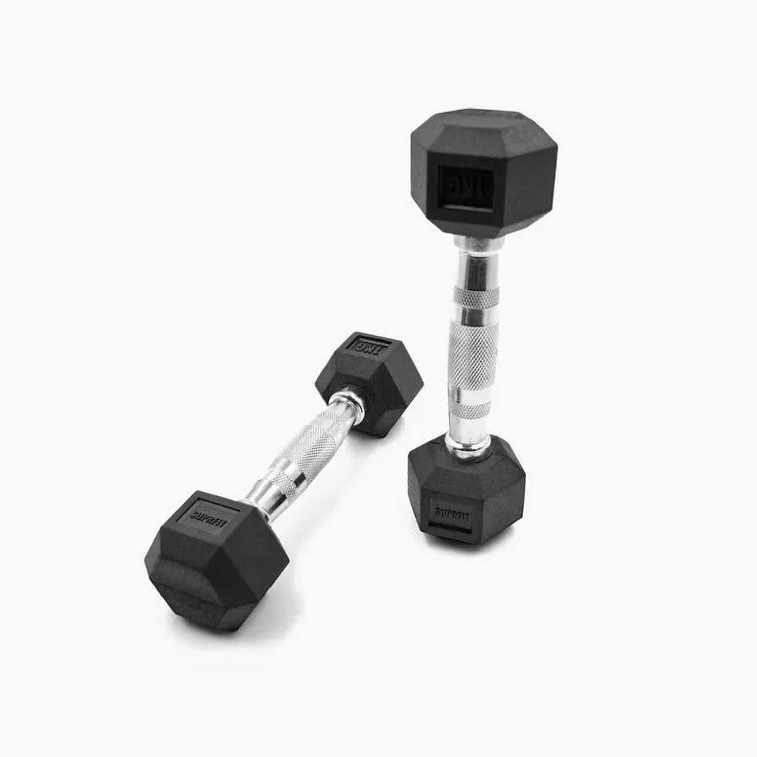 Suprfit Hex Gummi-Kurzhanteln Paar 1 kg