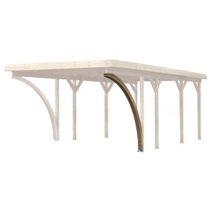 Karibu Einfahrtbogen 2er-Set aus Leimholz für Einzelcarport Classic + Premium.