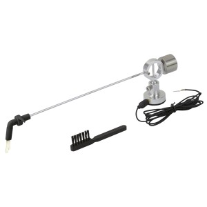 Dynavox Plattenspieler Mitlaufbesen mit Ziegenhaar und Nadelbürste für Schallplattenreinigung.