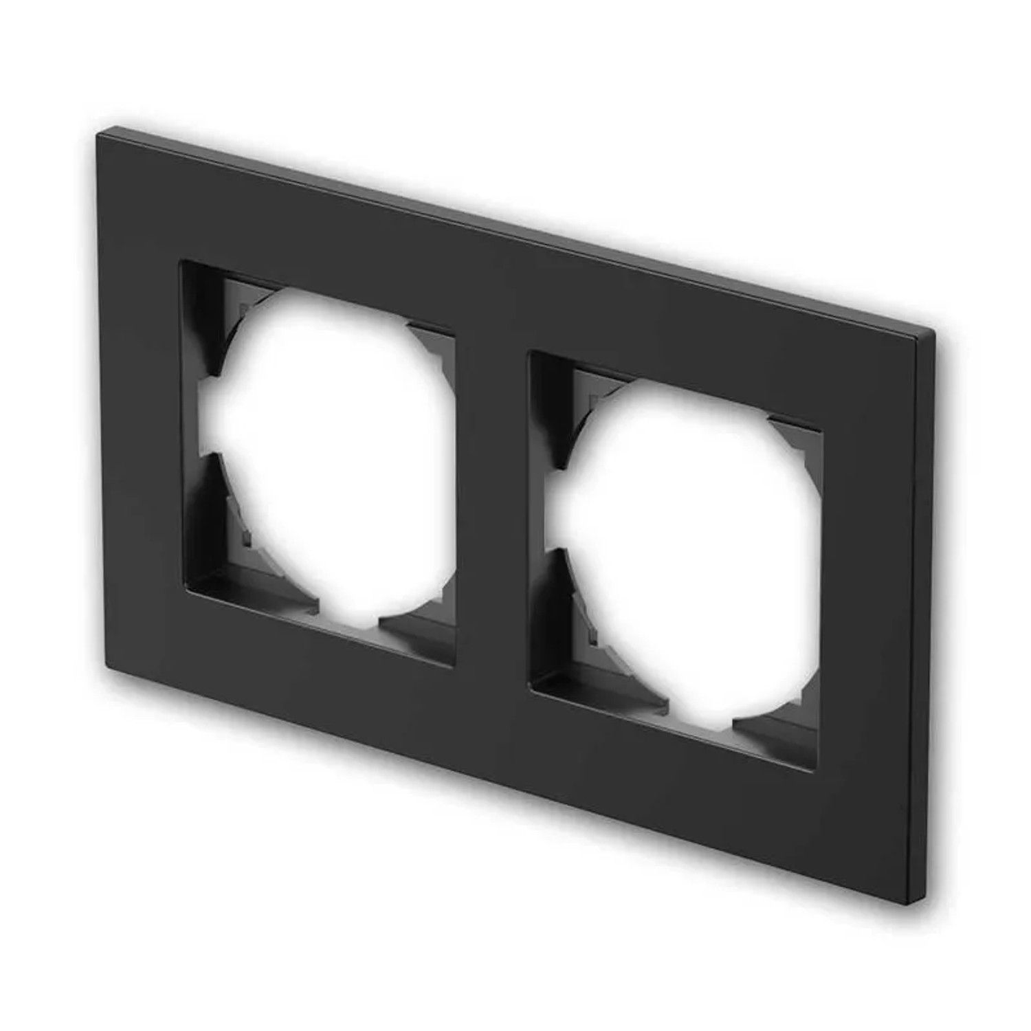 TEM LOGIQ Rahmen FLAT 2-Fach Schwarz Horizontalvertikal