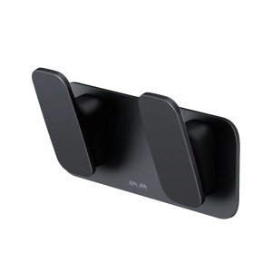 AM.PM Doppelhaken Inspire V2.0, schwarz, zur Handtuchaufbewahrung im Badezimmer.