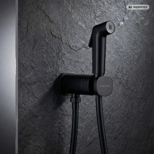 PaulGurkes Bidet Unterputz Matt-Schwarz Spraybrause