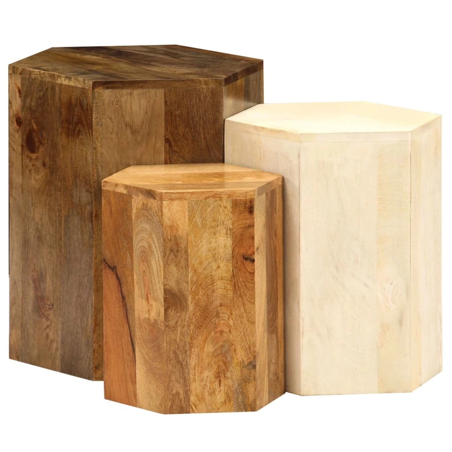 vidaXL 3-tlg. Couchtisch-Set Massivholz Mango 246321 günstig online kaufen