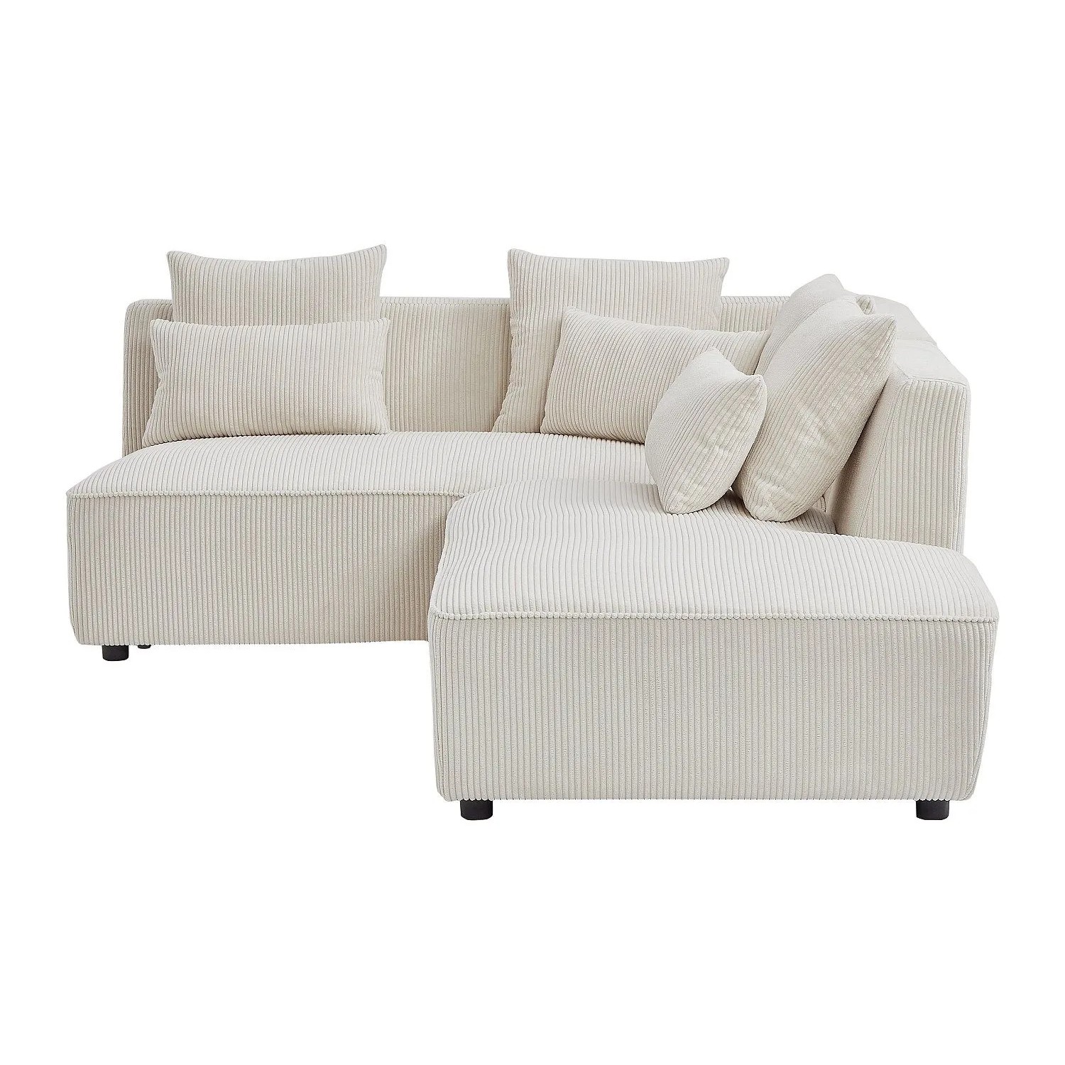 Vente-unique Sofa Ohne Schlafmöglichkeit Mecodi Beige 185 cm