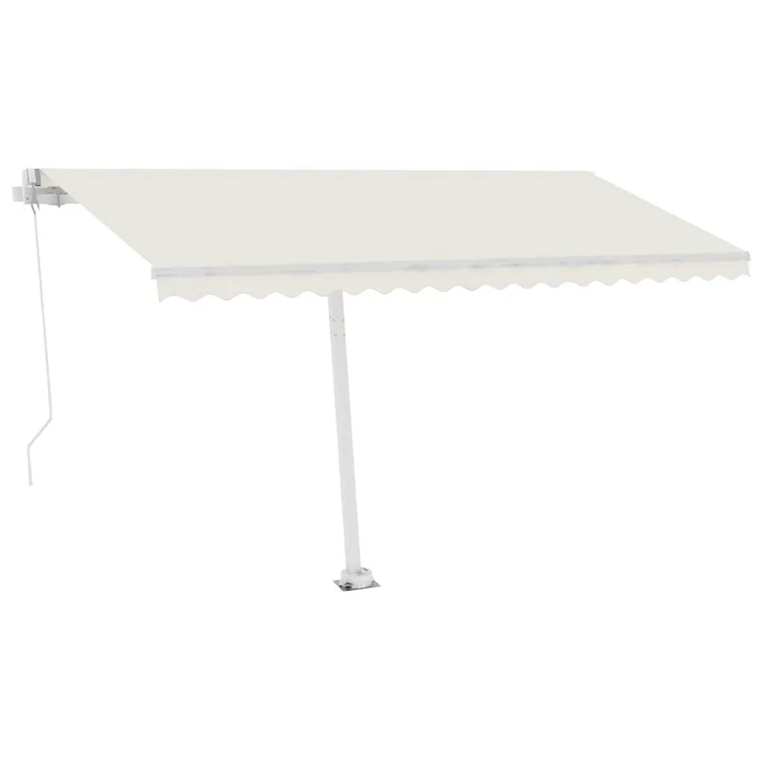 vidaXL Markise Manuell Einziehbar mit LED 400x300 cm Creme 3069542 günstig online kaufen