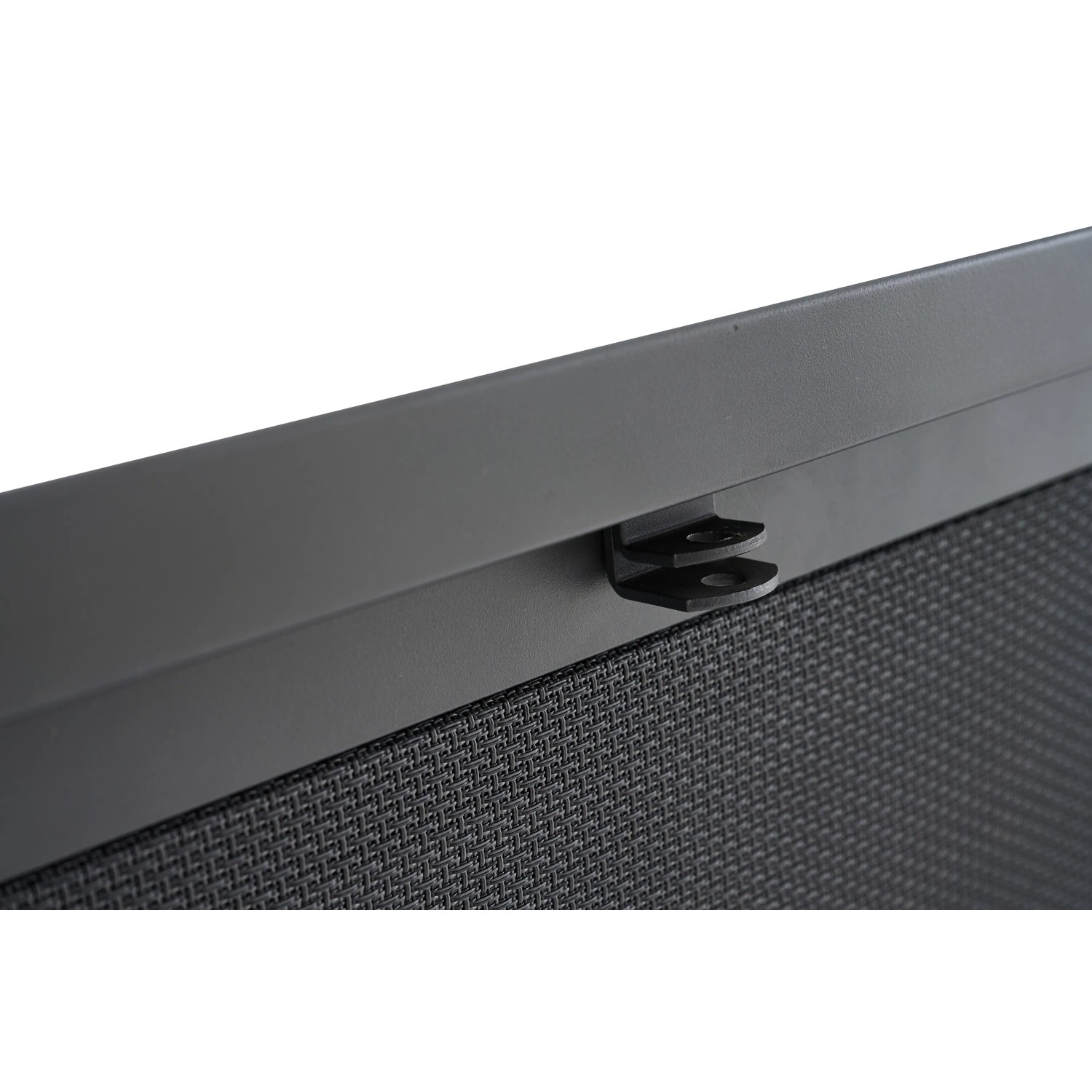 Detailaufnahme: Dunkelgraue Siena Garden Kissenbox Sabano, Aufbewahrungsbox mit Beschlag.