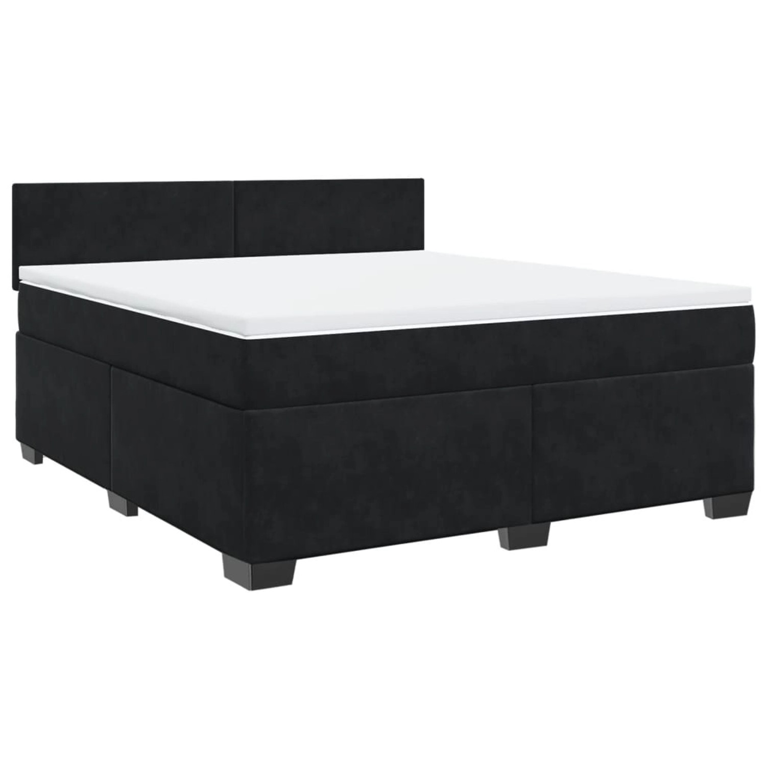 vidaXL Boxspringbett mit Matratze Schwarz 180x200 cm Samt2103623 günstig online kaufen