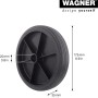 Schwarzes Wagner Vollscheibenrad, 17,5 cm Durchmesser, Tragkraft 80 kg, für Rollen und Räder.