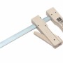 LUX Leimzwinge Classic, 200 mm Spannweite, mit Buchenholzarmen und Korkauflage.